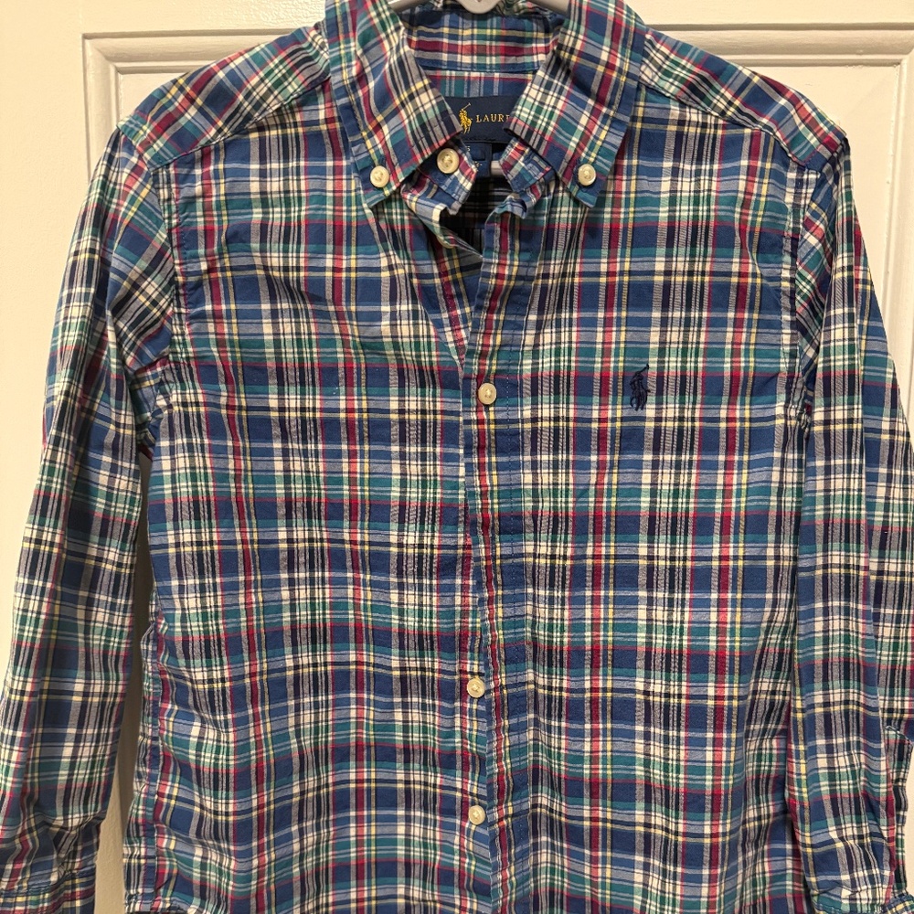 Ralph Lauren Kids Polo- Blue Plaid